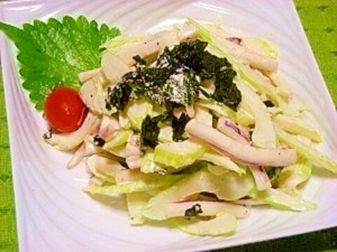 イカとセロリの磯マヨ和え